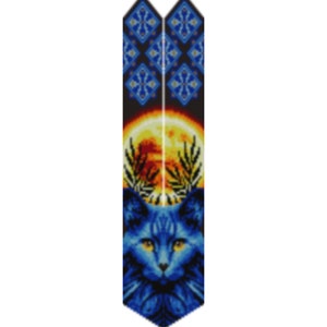 PDF pattern for creating a Gerdan Totem Cat, bead loom pattern