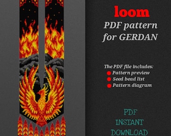 PDF pattern for creating a gerdan, bead loom pattern