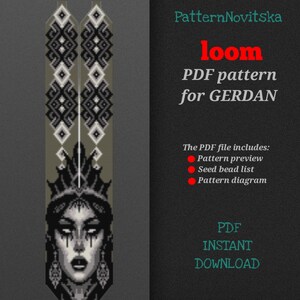 PDF pattern for creating a Gerdan Lilith, bead loom pattern
