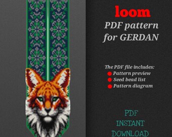 PDF pattern for creating a Maine Coon Gerdan, bead loom pattern