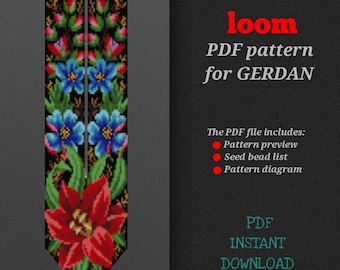 PDF pattern for creating a Gerdan, bead loom pattern