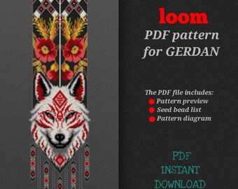PDF pattern for creating a gerdan, bead loom pattern