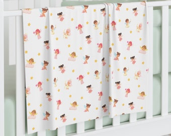 Little Angels Baby Swaddle Blanket - Perfect Gift for Baptism, New Baby, Nursery, and Baby Shower