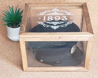 Replica 1893 USN Chief Cap / "Antique" Hatbox