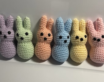 No Sew Peep Bunny, Crochet Pattern, Peep, Digital, PDF, Download, Easter Pattern, Crochet Bunny pattern