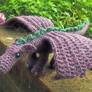 Fierce Little Dragon Crochet Pattern - Amigurumi PDF Tutorial | DIY Stuffed Dragon Toy | Beginner Friendly Fantasy Animal Crochet