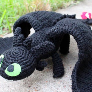 Night Fury-Inspired Baby Dragon Crochet Pattern - Amigurumi PDF Tutorial | DIY Stuffed Dragon Toy | Beginner-Friendly Fantasy Crochet