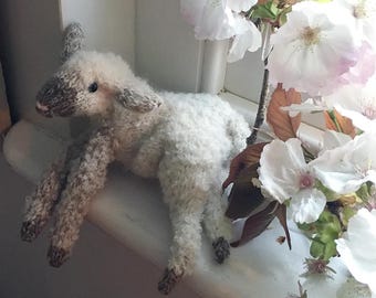 Lamb Knitting Pattern PDF | Soft Toy Animal Pattern | Claire Garland Style | DIY Lamb Plush Toy | Instant Digital Download