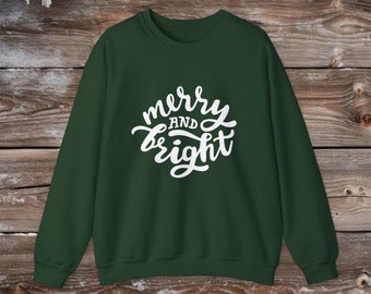 Camiseta alegre y luminosa, linda Navidad, sudadera alegre, sudadera navideña, Navidad para mujer, feliz Navidad, suéter navideño feo