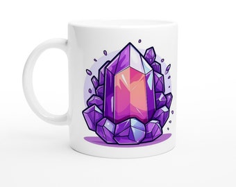 Schimmere hell wie ein Kristall <3 | Witchy Tasse | Alchemie Kristallliebhaber | Amethyst | Kristall-Liebhaber-Tasse | Geschenk für Kristall-Liebhaber | Kristall Geschenk