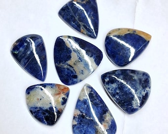 Blauwe sodaliet cabochon edelsteen mix vorm Lot (7 stuks) – benodigdheden voor het maken van sieraden