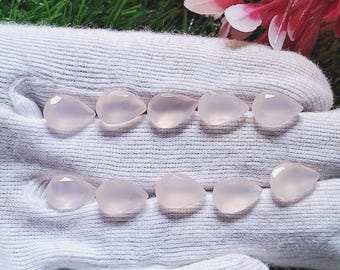 Top Quality !!! Rose Quartz Loose gemstone Faceted Cut Pear shape Size 12x8x5 MM 10 pieces Gorgeous Rose Quartz use for her jewelry Making