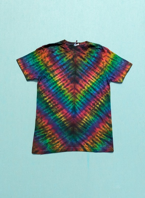 Blackened Rainbow Ice Dye T-shirt - Adult Medium