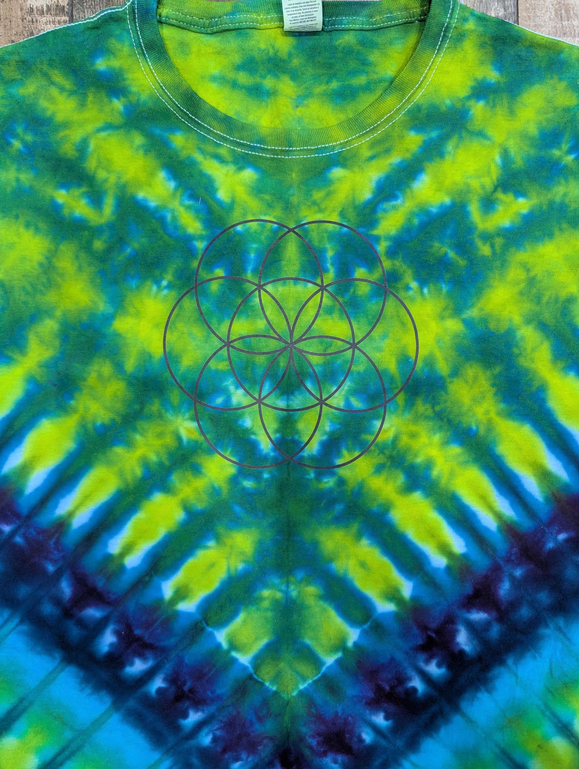 Flower of Life Tie Dye- 2XL
