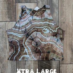 Tie Dye Geode Crop Top (Small-Xlarge) XL US women's letter