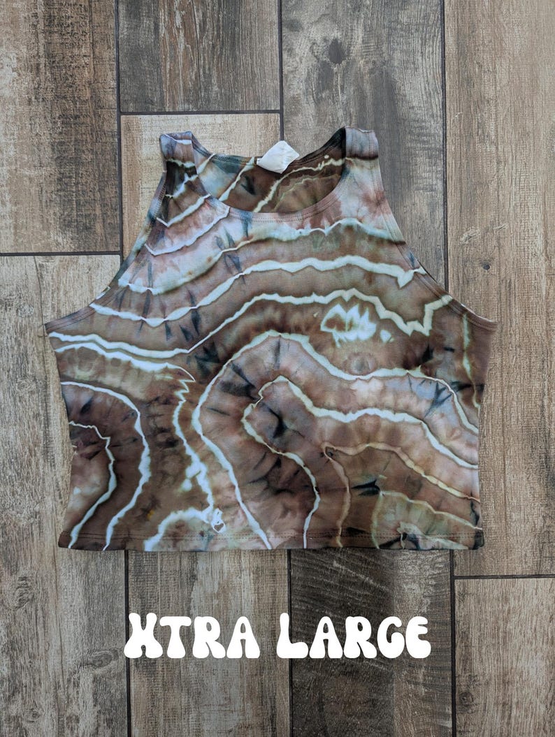 Tie Dye Geode Crop Top (Small-Xlarge) XL US women's letter
