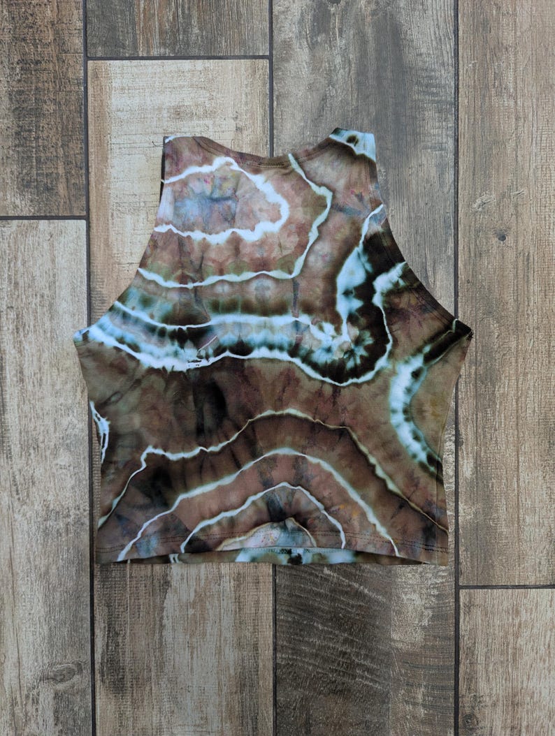 Tie Dye Geode Crop Top (Small-Xlarge) image 2