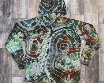 Tie Dye UPF 50 Sun Hoodie: Bamboo Blend, Thumb Holes