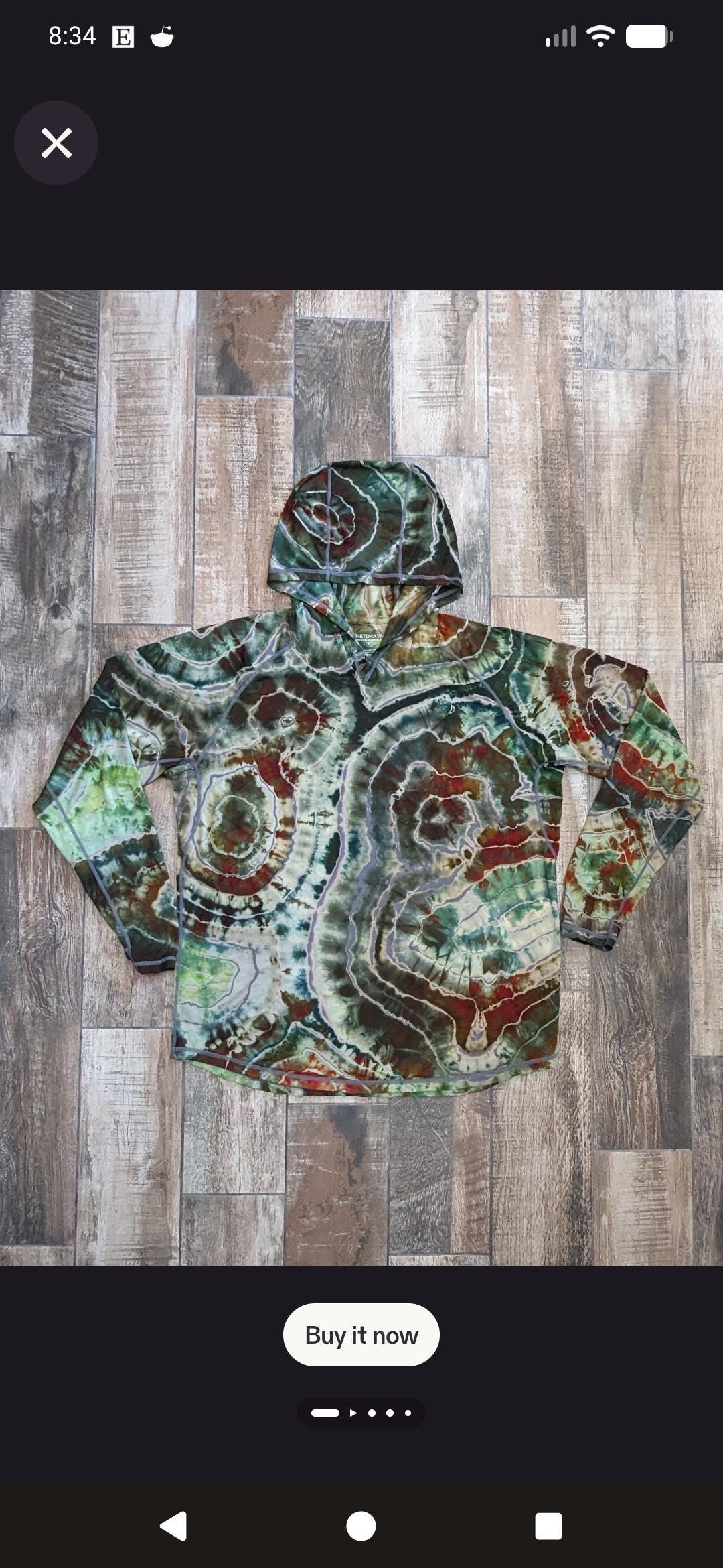 Tie Dye UPF 50 Sun Hoodie: Bamboo Blend, Thumb Holes