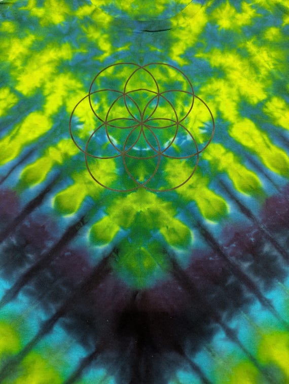 Flower of Life Tie Dye- L