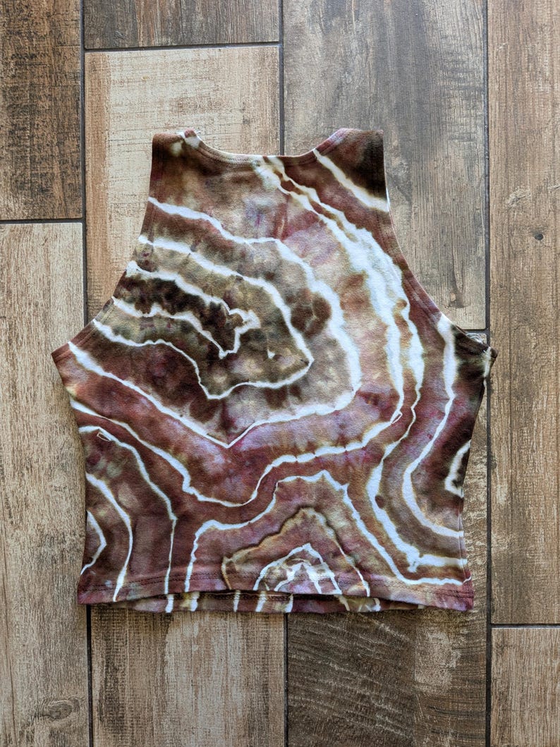 Tie Dye Geode Crop Top (Small-Large) image 2