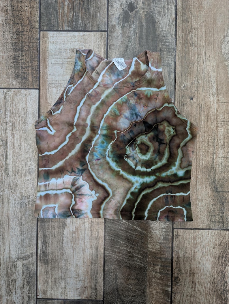 Tie Dye Geode Crop Top (Small-Xlarge) image 8