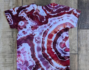 Toddler Geode Ice Dye T-shirt: Red Tone Tie Dye (2/3T)