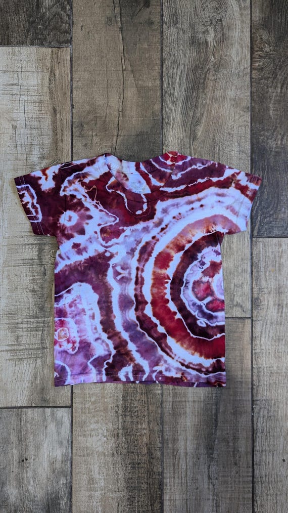 Toddler Geode Ice Dye T-shirt: Red Tone Tie Dye (2/3T)