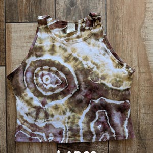Tie Dye Geode Crop Top (Small-Large) image 5
