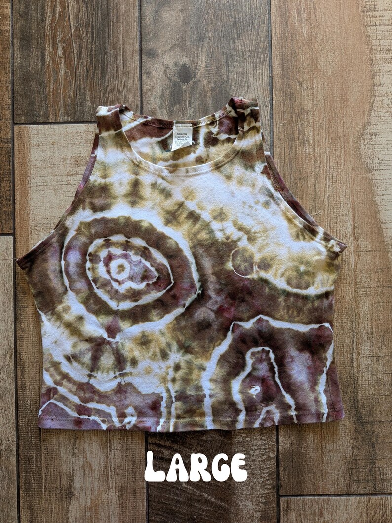 Tie Dye Geode Crop Top (Small-Large) image 5