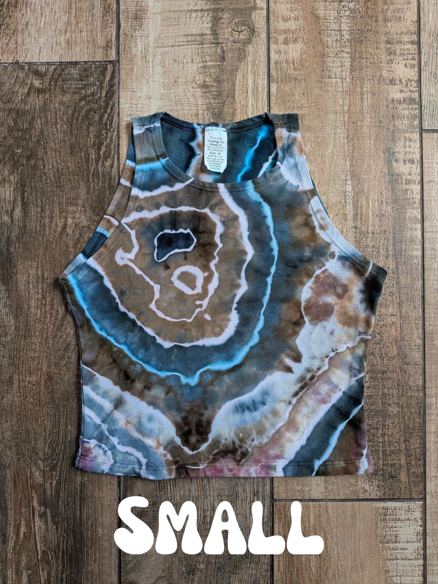 Tie Dye Geode Crop Top (Small-Xtra Large)