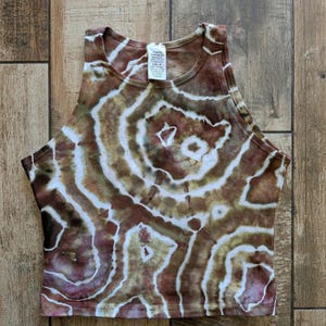 Tie Dye Geode Crop Top (Small-Large) image 1