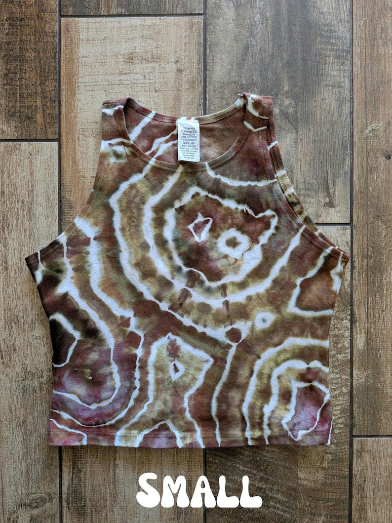 Tie Dye Geode Crop Top (Small-Large) image 1