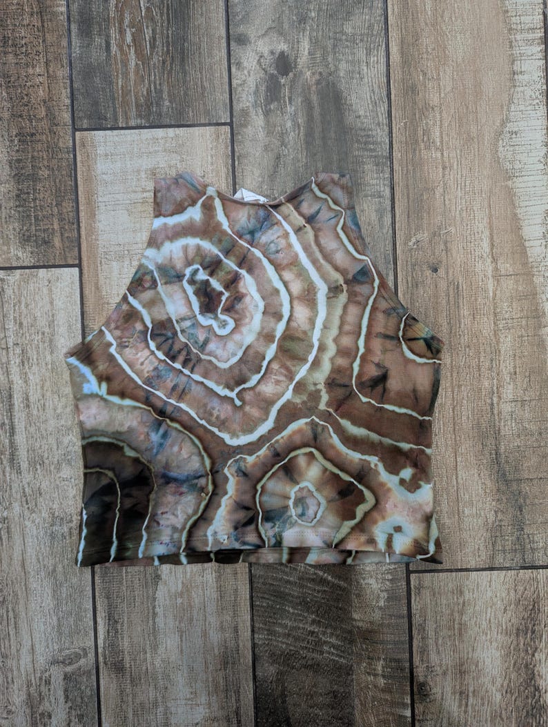 Tie Dye Geode Crop Top (Small-Xlarge) image 6