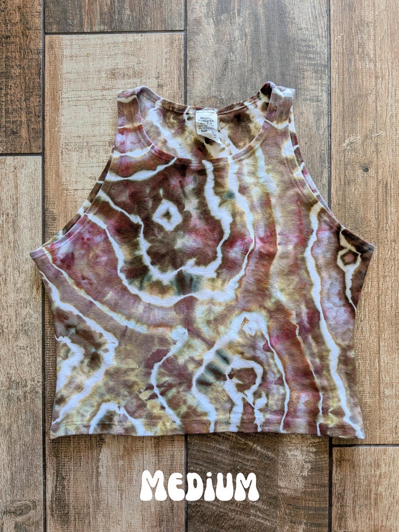 Tie Dye Geode Crop Top (Small-Large) image 3