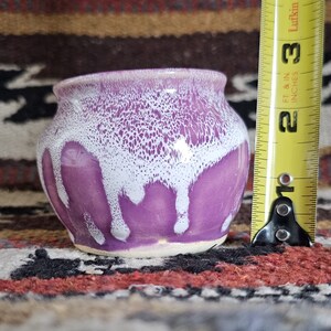 Pottery Handmade Stoneware Purple Container Pottery Handmade Pot Lilac Glazed Vase image 6