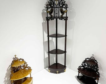 手作りの木製コーナー祭壇：6段式キリスト教イコンスタンド - Etsy 日本