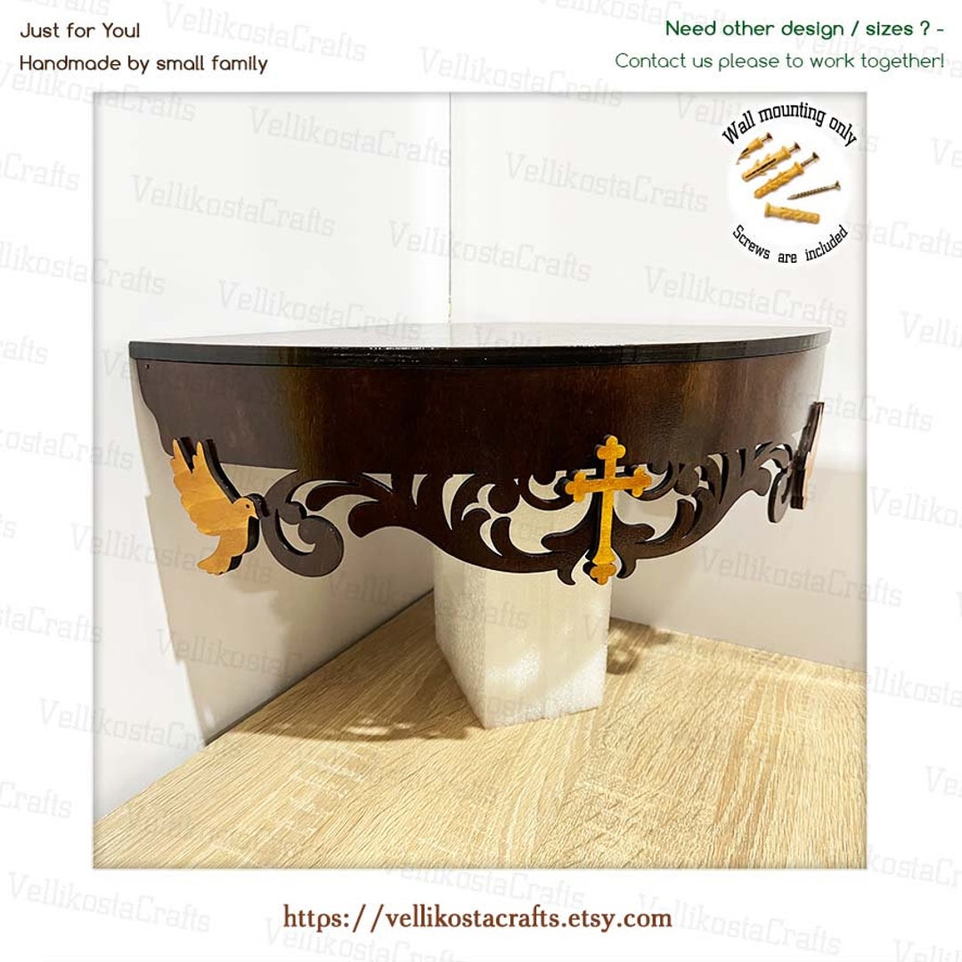 Corner Shelf Float Display Christian Catholic Orthodox Home Prayer ...