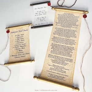 Lettera d'amore in pergamena di carta vintage - Regalo di anniversario personalizzato