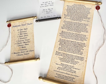 Vintage Paper Scroll Love Letter – Personalized Anniversary Gift