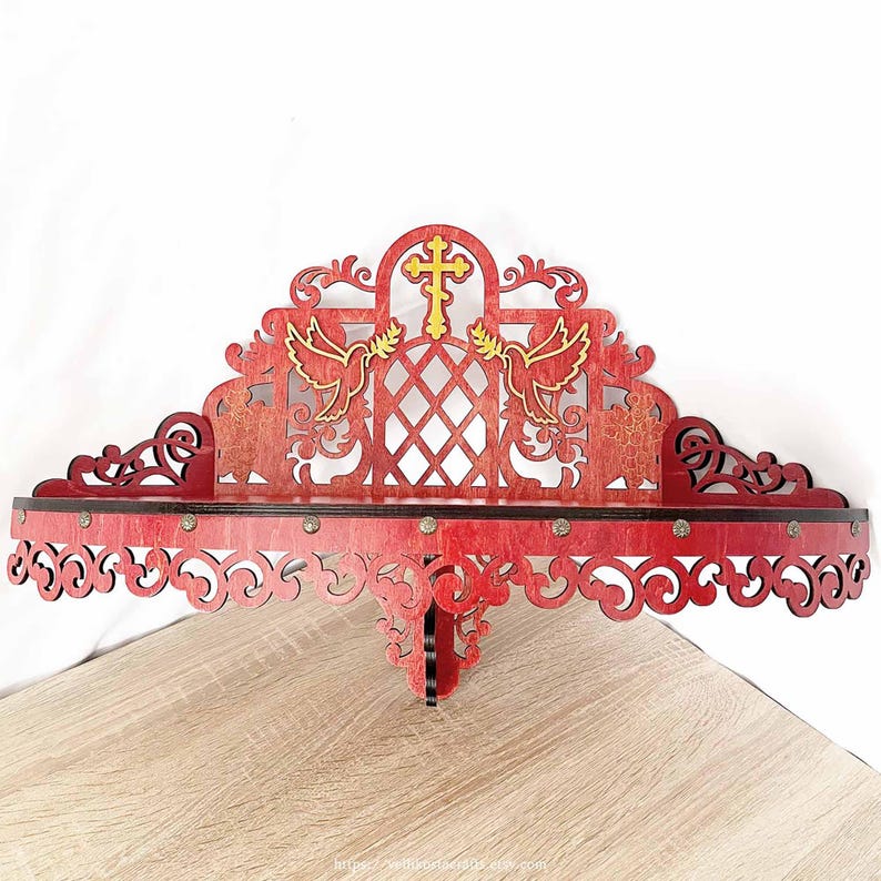 Wooden Floating Altar: Christian Orthodox Icon Display, Religious Decor ...