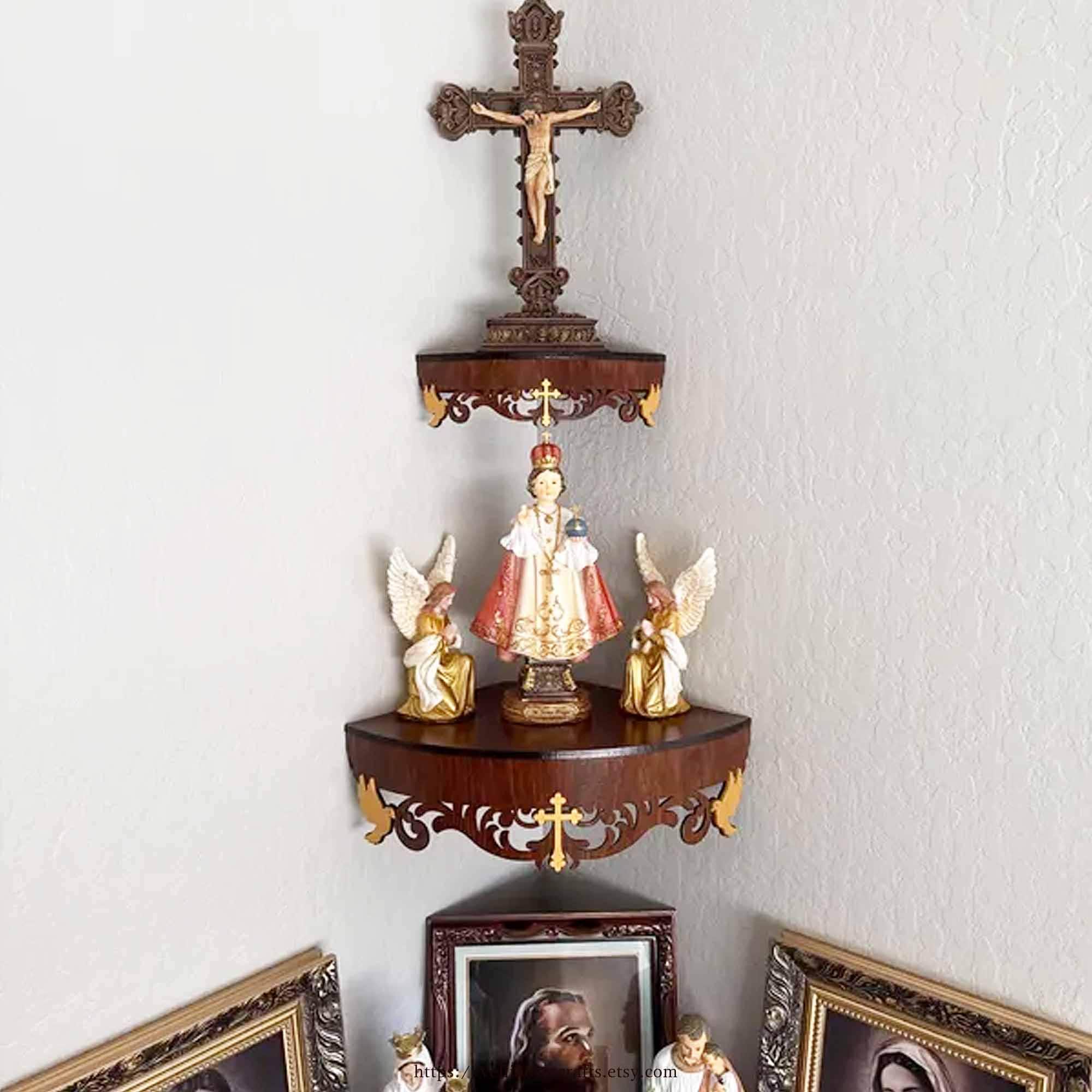 Wall Mounted Catholic Wall Altar Designs for Home: Elegant Inspirations