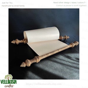 Tarjeta de felicitación, rollo de pergamino personalizado, varillas de madera enrolladas, votos matrimoniales, él, ella, carta de amor, verso, recuerdo, San Valentín, compromiso, aniversario, arte de pared, regalo