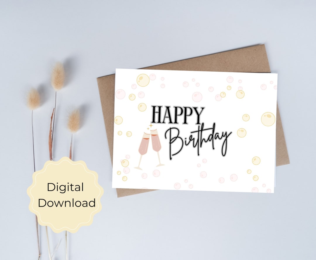 Printable Birthday Card Gift for Her Birthday Card to Download - Etsy