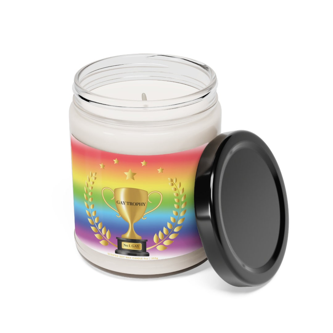 Gay Trophy Gay Candle Scented Soy Candle 9oz Etsy