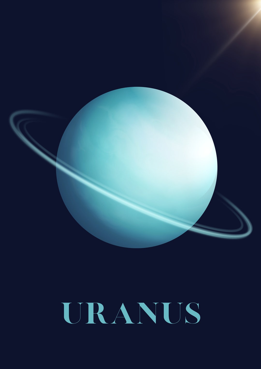 Solar System, Png File, Printable, Uranus, Uranus Etsy