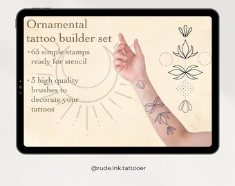 Ultimate Ornamental Tattoo Brush Set for Procreate - Create Intricate Designs with Ease!