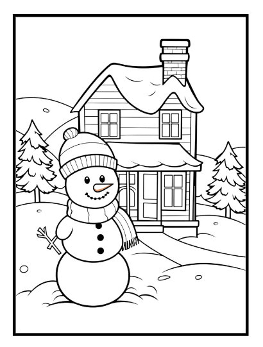 24-print Children's Christmas Coloring Book - Etsy