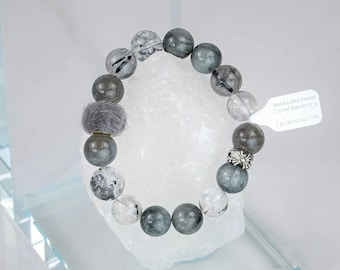 Herkimer Diamond Labradorite Eagle Eye Stone Bracelet – Natural Gemstone Bracelet – Boho Chic Bracelet –High Energy Crystal Beaded Bracelet