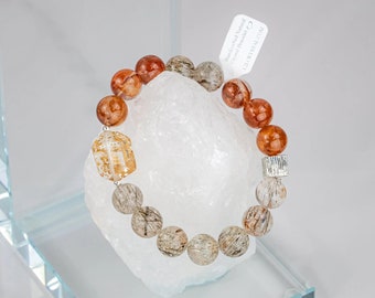 Red Hematoid Quartz Super 7 Bracelet